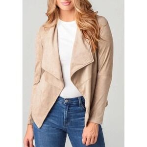 Steve Madden | Faux Suede Drape Front Jacket | Size Large